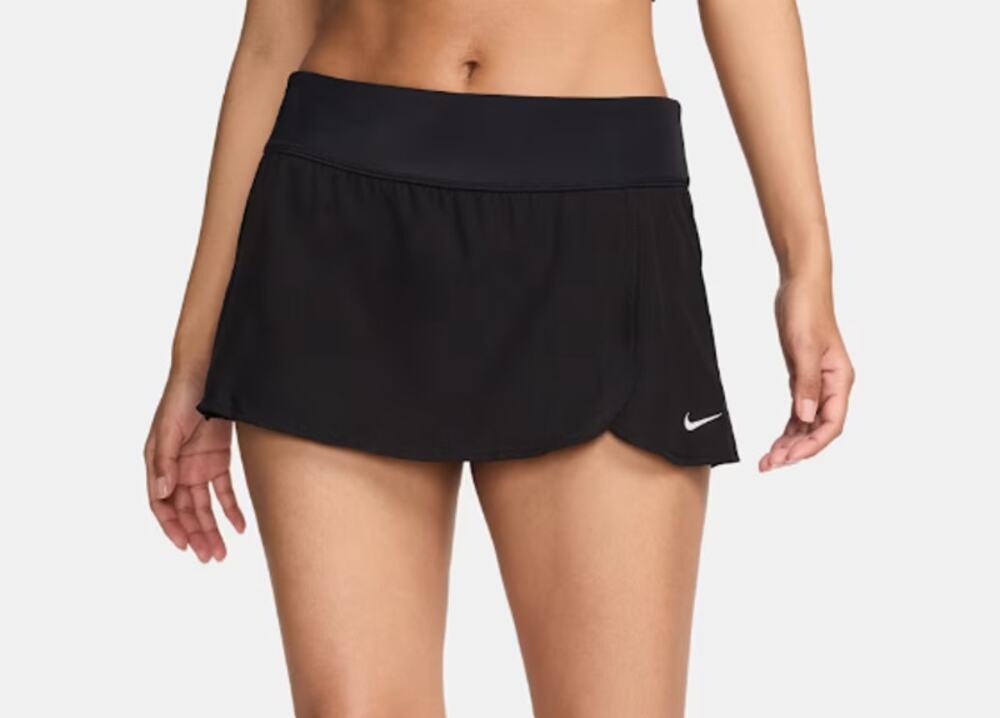 Nike Swim Effortless Essential Boardskirt Swim Skirt Bottoms Size Large Black